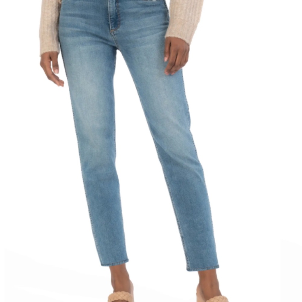Naomi Fab Ab High Waist Crop Slim Straight Leg Jeans - Kut from the Kloth